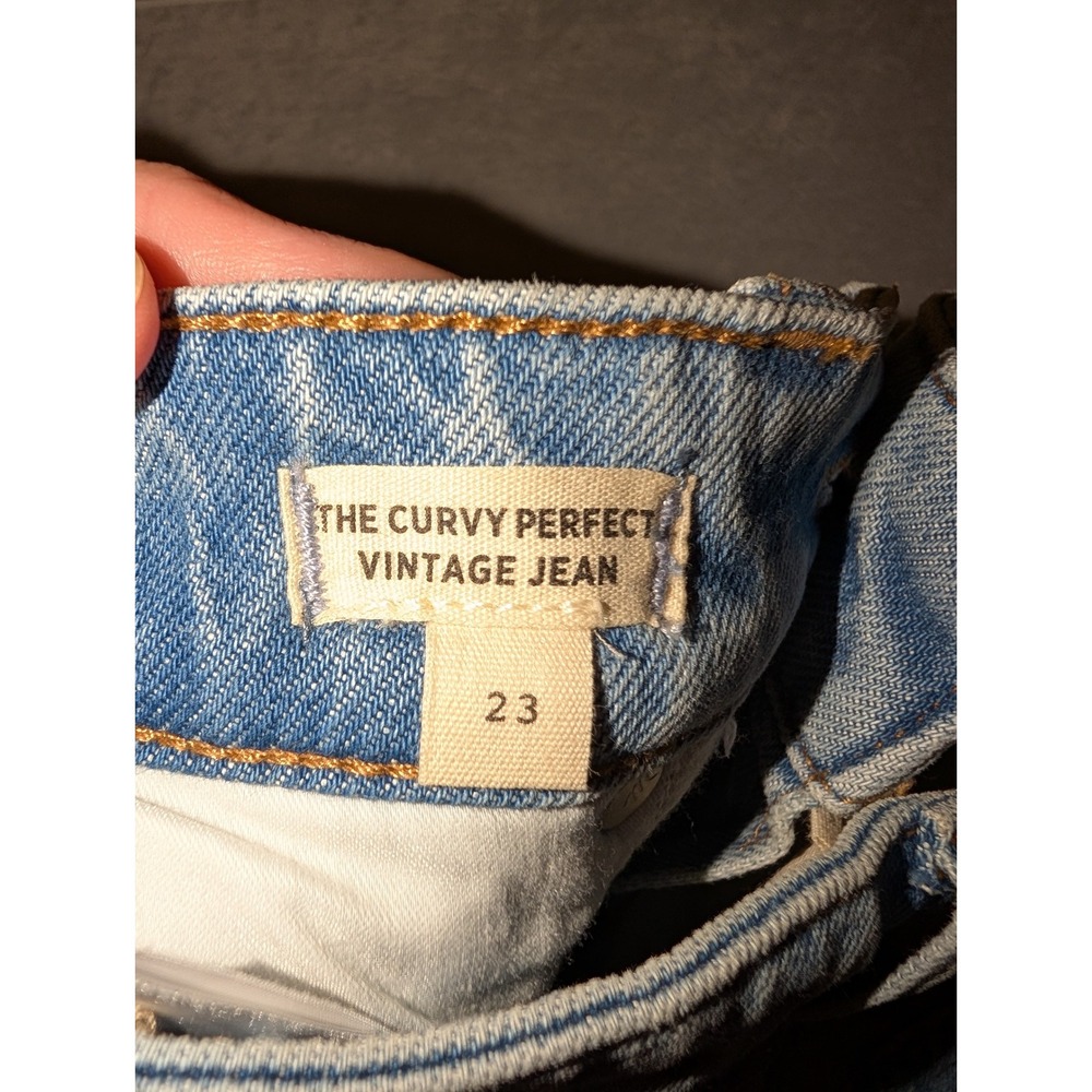 Madewell The Curvy Perfect Vintage Jean Distressed Raw Hem Women's Size 23 - Picture 3 of 5